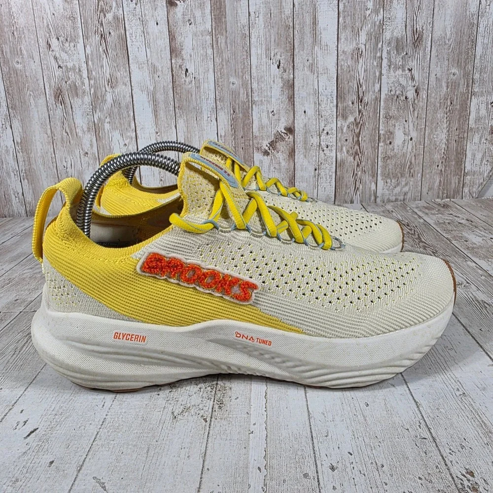 Brooks Glycerin StealthFit 22 Womens Running Shoes Yellow Cream 1204371B744 9